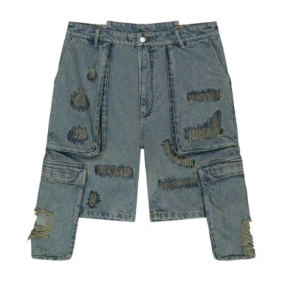 Saint Perry Jazzy Denim Short In Blue