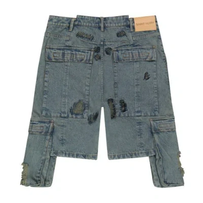 Saint Perry Jazzy Denim Short In Blue