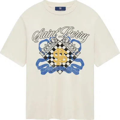 Saint Perry Monte Carlo Chess Crest T-shirt In Neutral
