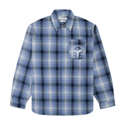 Saint Perry Spirits Of Summer Flannel Shirt In Gray