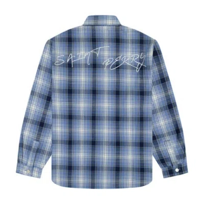 Saint Perry Spirits Of Summer Flannel Shirt In Gray