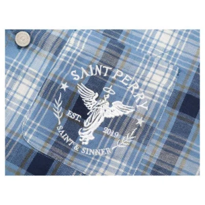 Saint Perry Spirits Of Summer Flannel Shirt In Gray