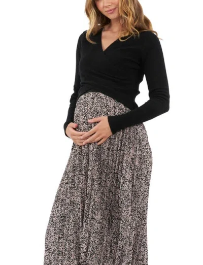 Ripe Maternity Willa Nursing Knit In Black