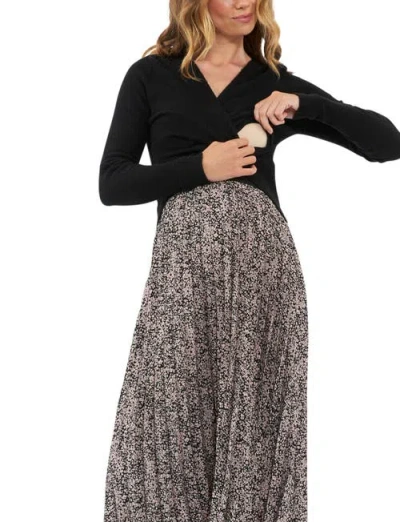 Ripe Maternity Willa Nursing Knit In Black