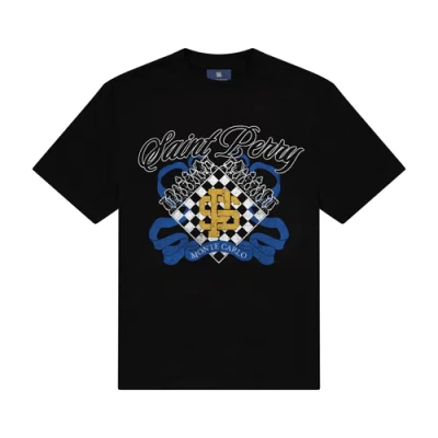 Saint Perry Monte Carlo Chess Crest T-shirt In Black
