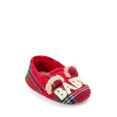 Dearfoams Baby Bear Closed Back Slipper In Red