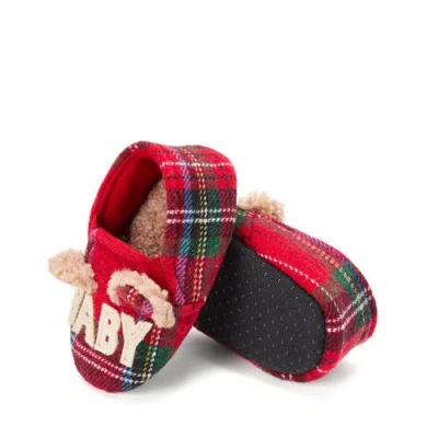 Dearfoams Baby Bear Closed Back Slipper In Red