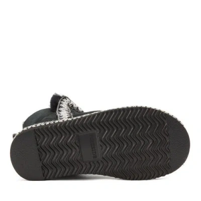 Dearfoams Fireside Perth Genuine Shearling Fold Down Bootie With Embroidery In Black