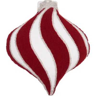 C & F Home C&f Home Striped Ornament Throw Pillows In Red