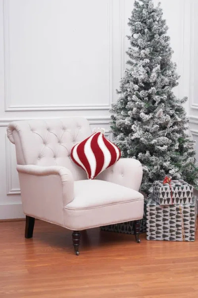 C & F Home C&f Home Striped Ornament Throw Pillows In Red