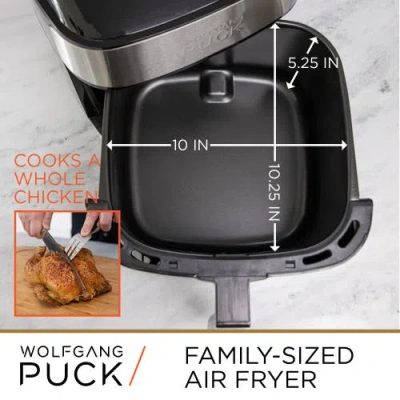 Wolfgang Puck 9.7qt Stainless Steel Air Fryer In Silver