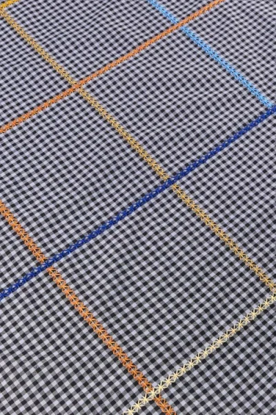 Casa Edel Cuadritos Cadena Multi Tablecloth In Multi