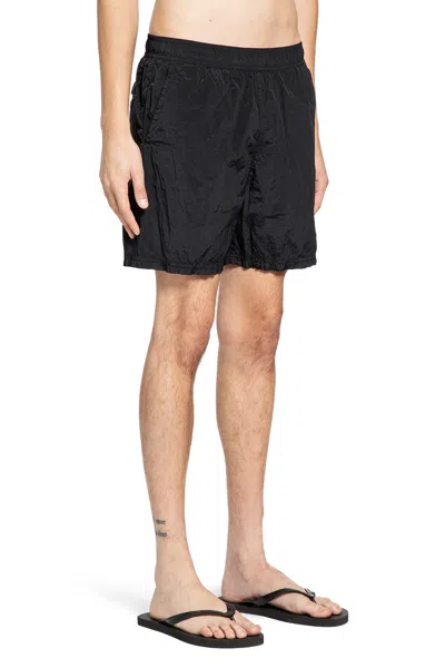 Stone Island Man Black Swimwear In Black