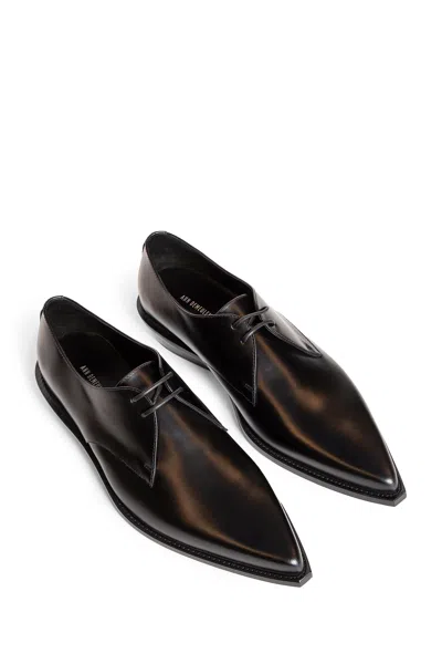 Ann Demeulemeester Falko Pointy Derby Shoes In Black