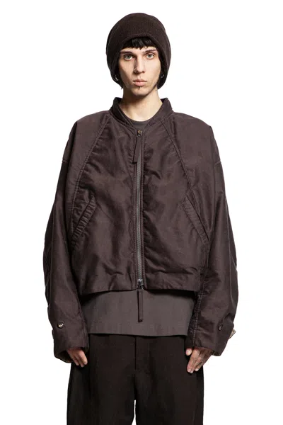 Ziggy Chen Zip-up Bomber Jacket In Brown