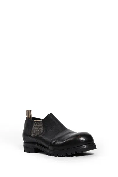 Ziggy Chen Pull-tab Elasticated-sides Loafers In Black