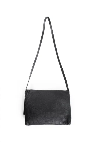 The Row Nan Messenger In Leather In Black