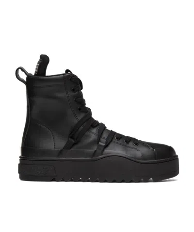 Diesel Ankle High-top Sneakers In Black