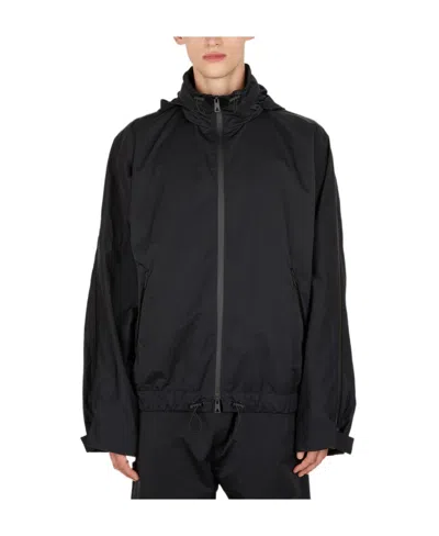 Bottega Veneta Hooded Zip-fastening Jacket In Black