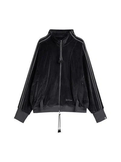 Adidas Originals Originals X Song For The Mute Velvet Track Jacket In Black
