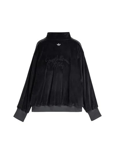 Adidas Originals Originals X Song For The Mute Velvet Track Jacket In Black