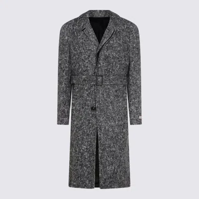 Canali Grey Wool Coat In Gray
