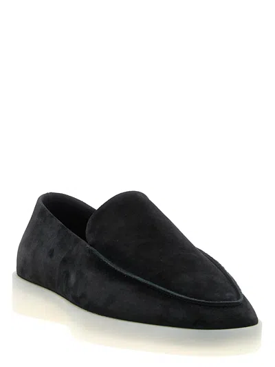 Fear Of God Suede Loafers With Rubber Sole And Round Toe In Black