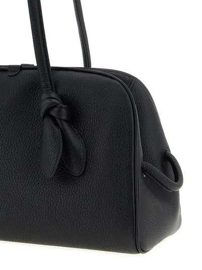 Jacquemus Le Petit Turismo Grain Leather Bag In Black
