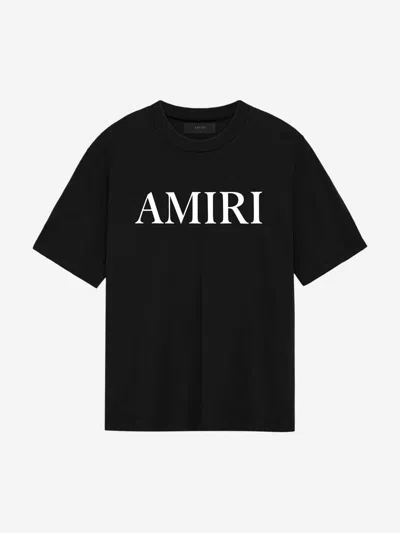 Amiri Cotton T-shirt With Logo Print In Black
