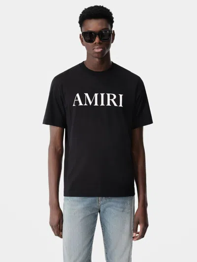 Amiri Cotton T-shirt With Logo Print In Black