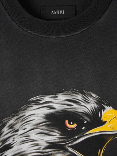 Amiri Graphic Crew Neck T-shirt In Black