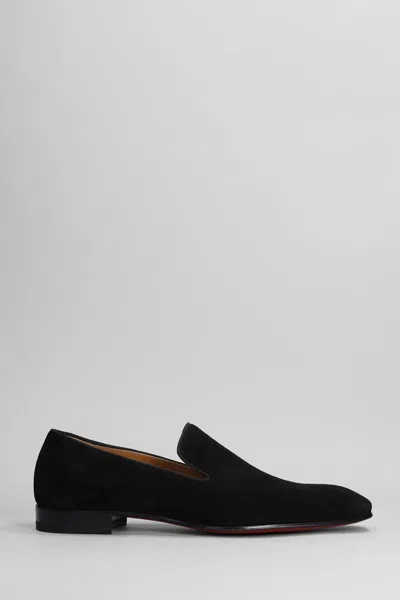 Christian Louboutin Dandelion Suede Loafers In Black