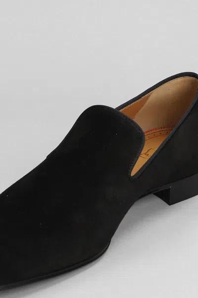 Christian Louboutin Dandelion Suede Loafers In Black