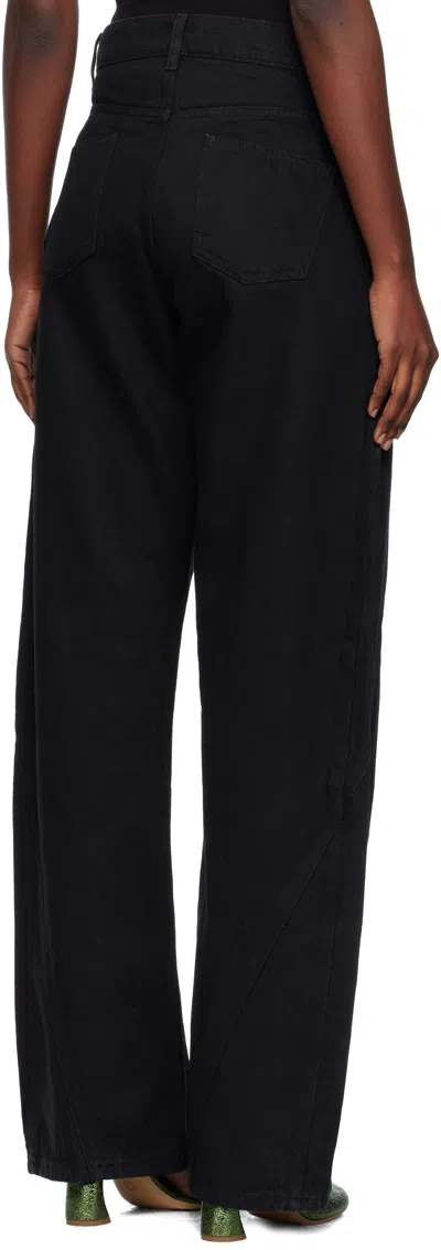 Jw Anderson Twisted Workwear Jeans In Black