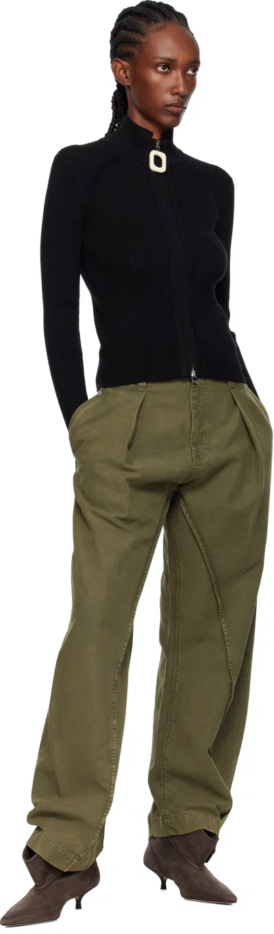 Jw Anderson J. W. Anderson Mid-rise Trousers With Pleats In Green