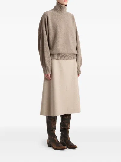 Khaite Beige Cashmere Cashmere Sweater In Brown