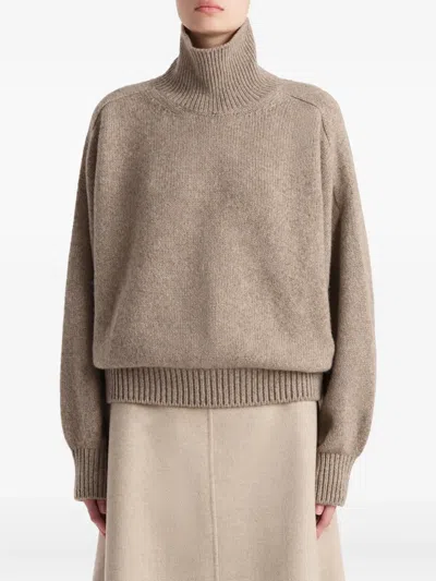 Khaite Beige Cashmere Cashmere Sweater In Brown