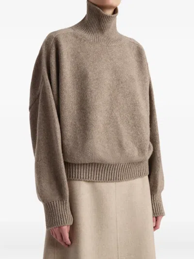 Khaite Beige Cashmere Cashmere Sweater In Brown