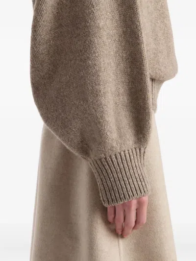 Khaite Beige Cashmere Cashmere Sweater In Brown