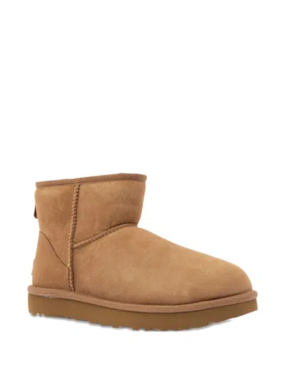 Ugg Mini Classic Ii Beige Pull-on Boots In Suede Woman In Neutral