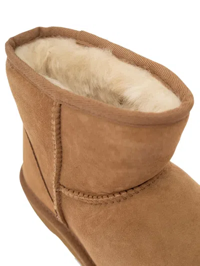 Ugg Mini Classic Ii Beige Pull-on Boots In Suede Woman In Neutral
