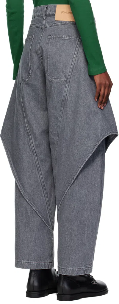 Jw Anderson "sculptural" Jeans In Gray