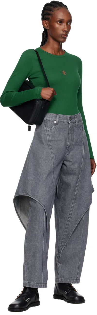 Jw Anderson "sculptural" Jeans In Gray