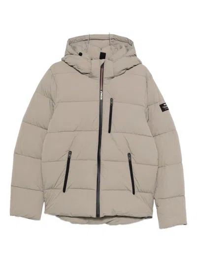Ecoalf Bazon Hooded Puffer Jacket In Neutral