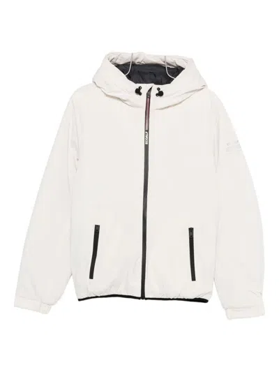 Ecoalf Hooded Zip Jacket In White