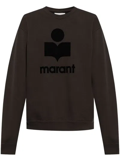 Isabel Marant Black Logo-print Sweatshirt In Green