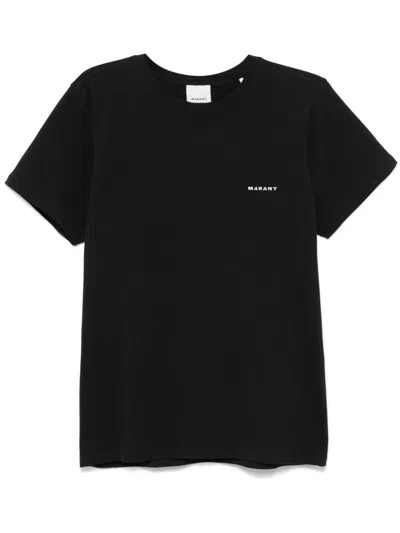Isabel Marant Minimalist Black Cotton Short-sleeve T-shirt