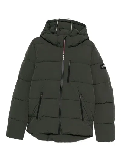 Ecoalf Hooded Puffer Jacket In Green