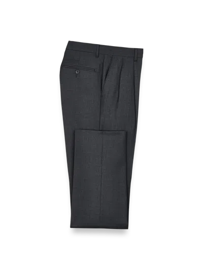 Paul Fredrick Wool Gabardine Flat Front Pants In Pink