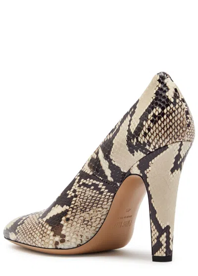Paris Texas Elsa 100 Python-effect Leather Pumps In Multi